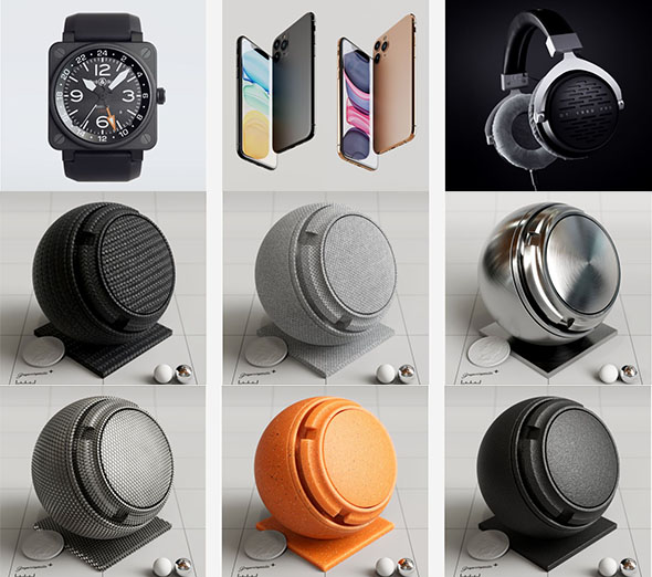 探索無限創意 GSG 86種高質量C4D Redshift渲染器數碼產品材質預設深度解析